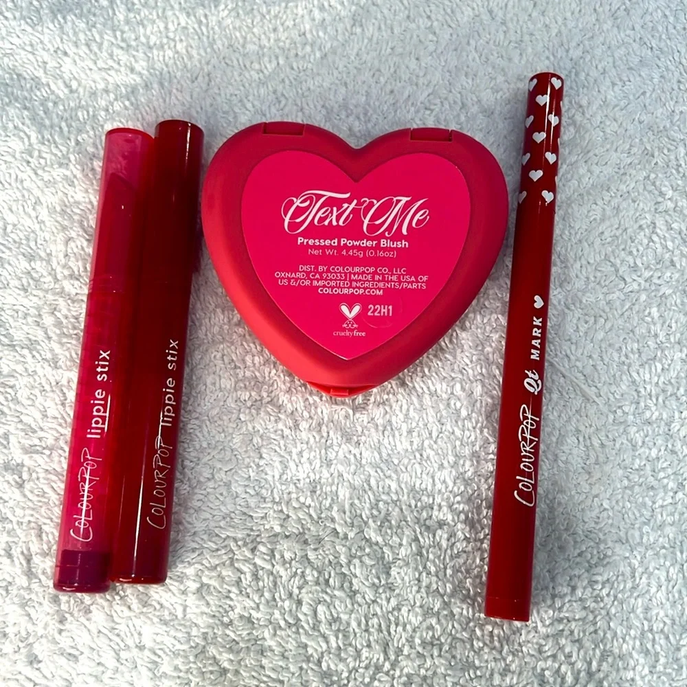 NWOT Colourpop blush and lipstick set